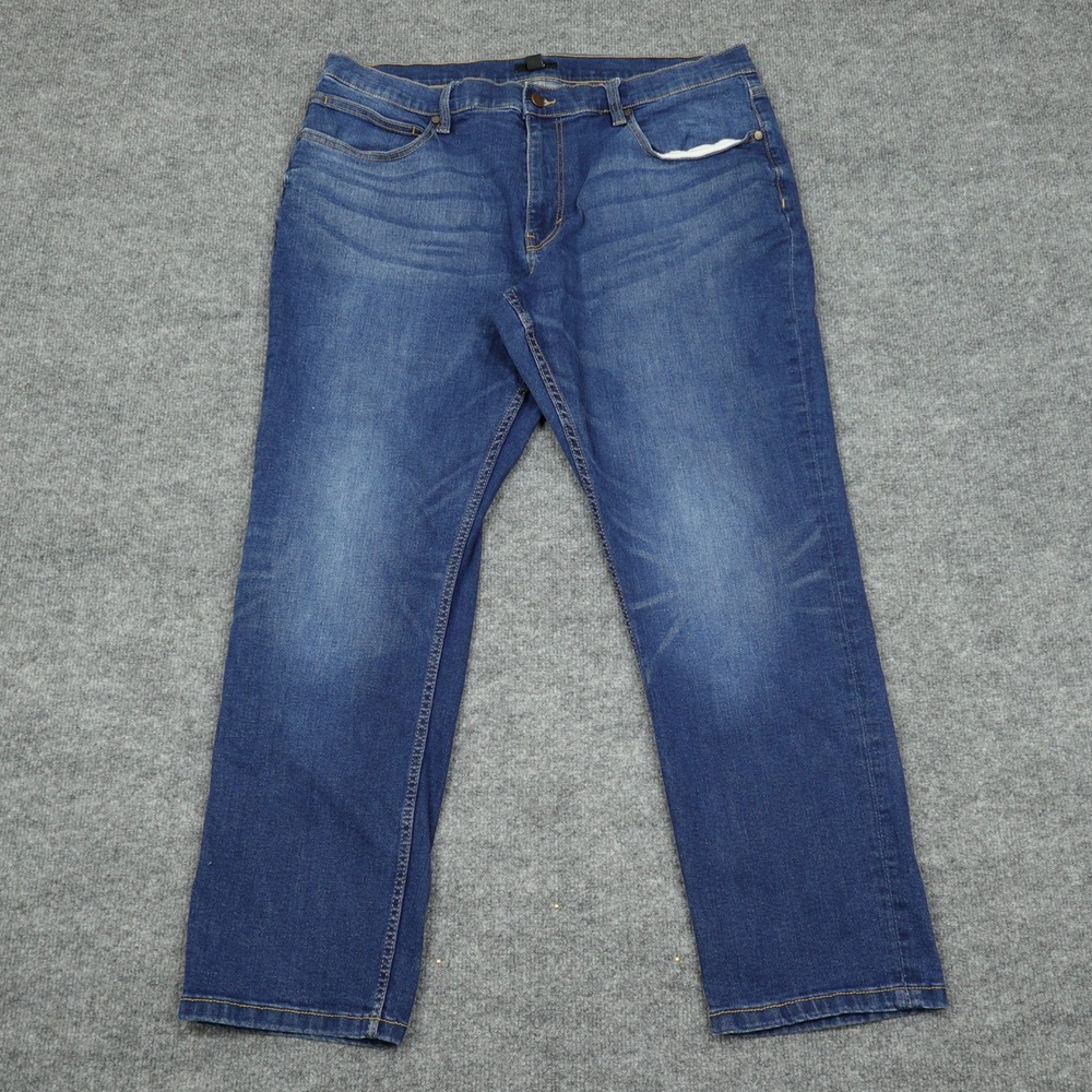 Alfani Jeans Mens 38x30 Blue Medium Wash Straight Leg Stretch Denim Regular Fit